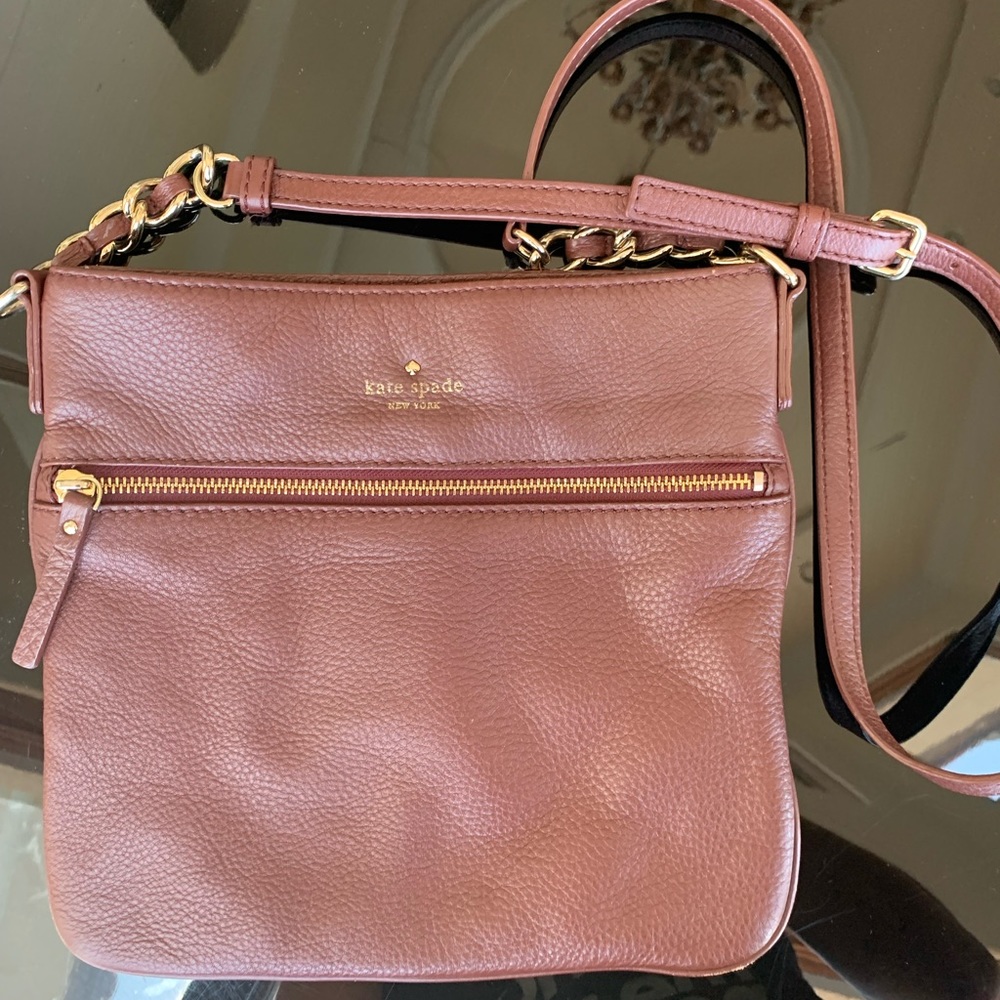 Kate Spade Brown Cow Leather Crossbody Bag